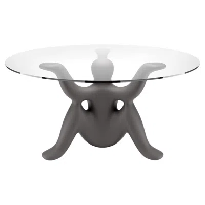 Pre-owned Philippe Starck Helpyourself Table In Glass And Black Polyethylene By