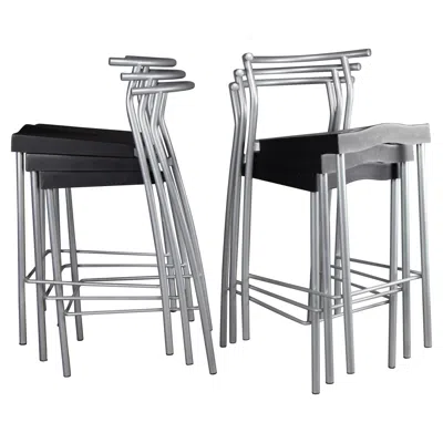 Pre-owned Philippe Starck Hi-glob  Bar Stools For Kartell, Italy, 1993 In Gray