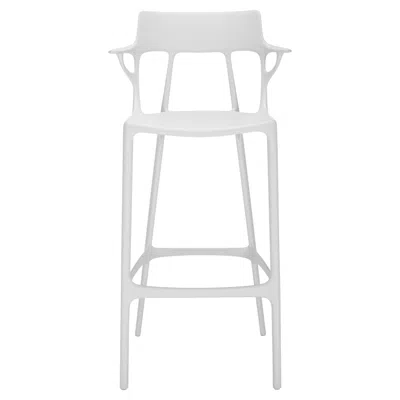 Pre-owned Philippe Starck Kartell A.i. Bar Stool In White By