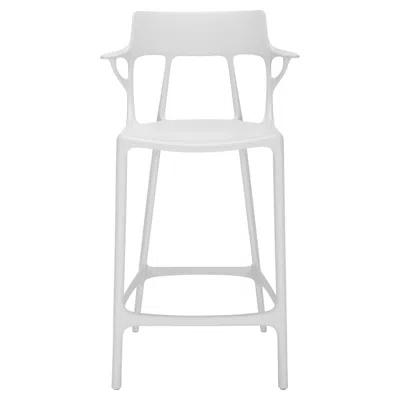 Pre-owned Philippe Starck Kartell A.i. Counter Stool In White By