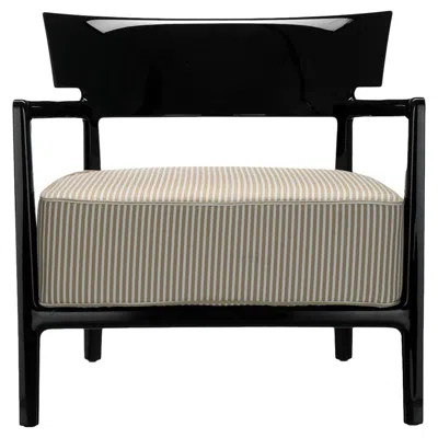 Pre-owned Philippe Starck Kartell Cara Outdoor Chair By  With Sergio Schito In Black Beige