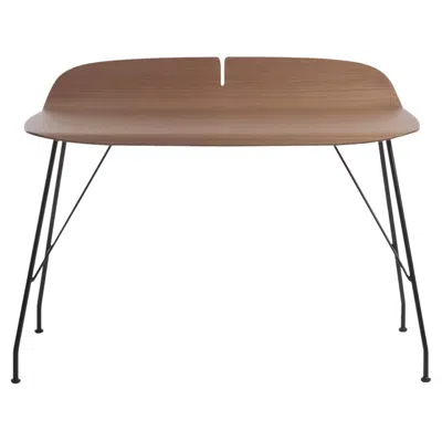 Pre-owned Philippe Starck Kartell Earl Of Wood Desk By Philippe Stark In Dark Wood And Black Frame