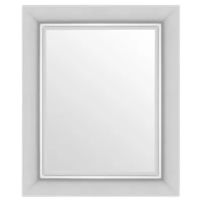 Pre-owned Philippe Starck Kartell Small Rectangular Francois Ghost Mirror In Chrome By  In Gray