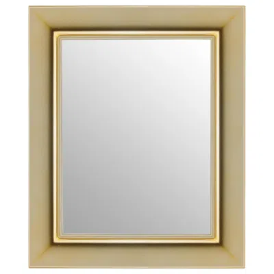 Pre-owned Philippe Starck Kartell Small Rectangular Francois Ghost Mirror In Gold By