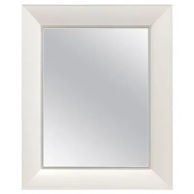 Pre-owned Philippe Starck Kartell Small Rectangular Francois Ghost Mirror In Mat White By