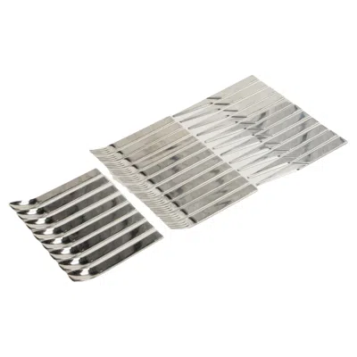 Pre-owned Philippe Starck Ménagère "sillage" Par Philippe Costard Pour Chabanne In Gray