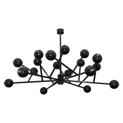 Pre-owned Philippe Starck Molecular Extra Large Black Lacquer Chandelier, 150 Cm,  Style