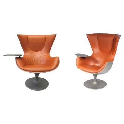Pre-owned Philippe Starck , Pair Of Armchairs From Eurostar Paris-london - Rare Chairs. In Brown