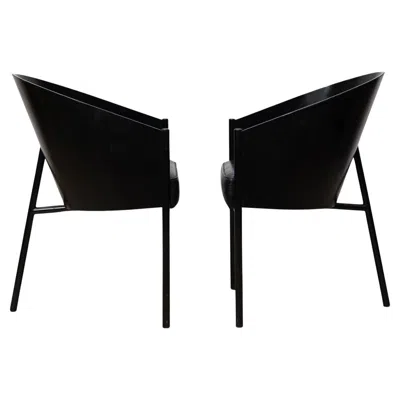 Pre-owned Philippe Starck Pair Of “costes” Chairs By , Early Black Edition, Circa 1980