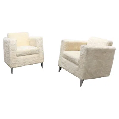 Pre-owned Philippe Starck Pair Of Len Niggelman Armchairs By  In Brown