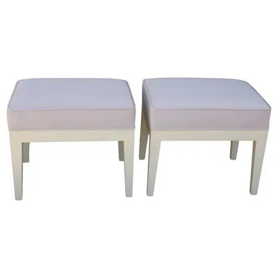 Pre-owned Philippe Starck Pair Of Ottomans By  For The Clift Hotel, San Francisco, Ca In Brown