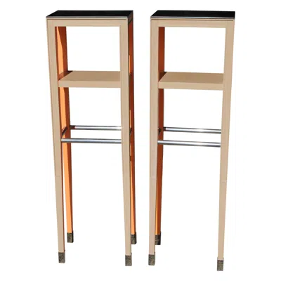 Pre-owned Philippe Starck Pair Of Pedestals By  For The Clift Hotel, San Francisco, Ca. In Brown