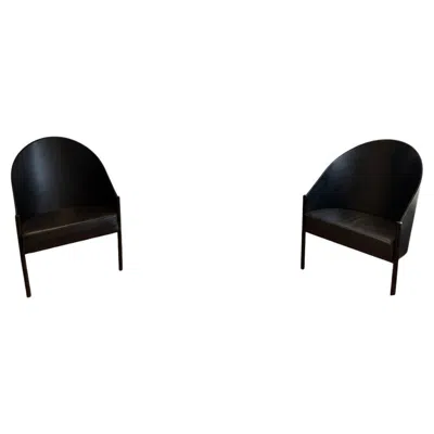 Pre-owned Philippe Starck Paire De Fauteuils Pratfall Par , Edition Aleph In Black