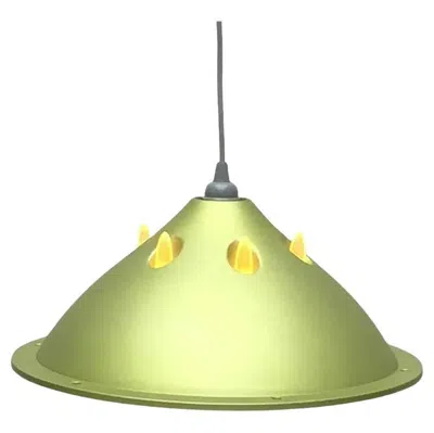 Pre-owned Philippe Starck Postmodern Light Lite Ceiling Lamp By  For Flos, 1990s In Green