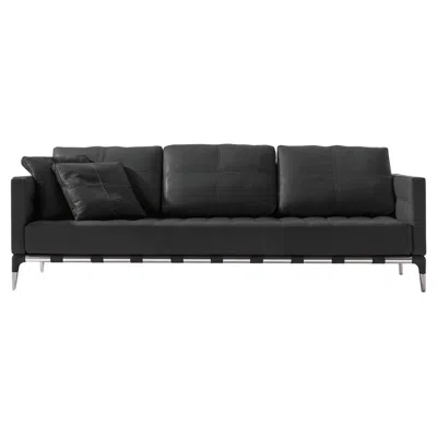 Pre-owned Philippe Starck Privé Sofa By Cassina, Leather, Mid-century Modern In Black