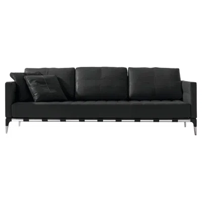 Pre-owned Philippe Starck Prive Sofa By Cassina: Modern Steel And Leather Design In Black