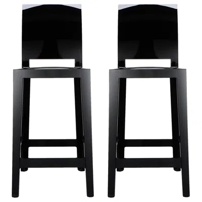 Pre-owned Philippe Starck Set Of 2 Kartell One More Please Counter Stools In Matt Black By