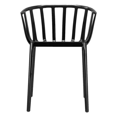 Pre-owned Philippe Starck Set Of 2 Kartell Venice Chairs In Glossy Black By