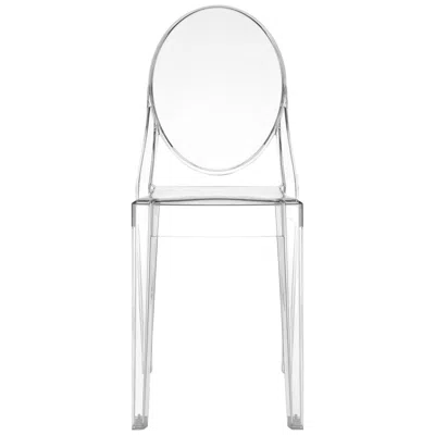 Pre-owned Philippe Starck Set Of 2 Kartell Victoria Ghost Chairs In Crystal By  In Gray