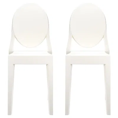 Pre-owned Philippe Starck Set Of 2 Kartell Victoria Ghost Chairs In Glossy White By