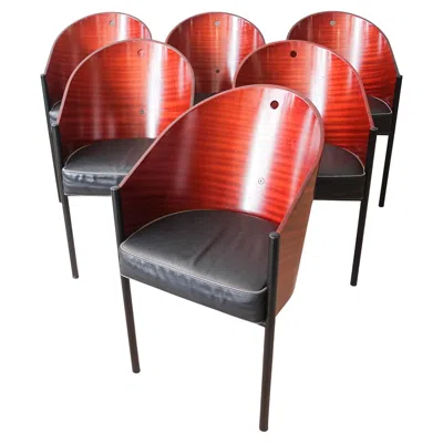 Pre-owned Philippe Starck Set Of Six Costes Chairs By  For Driade, 1981 In Brown