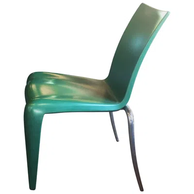 Pre-owned Philippe Starck Set Of Six Green Philippe Stark "louis 20" Chairs