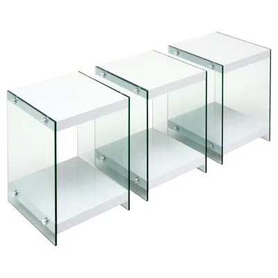Pre-owned Philippe Starck Set Of Three Modernist Side Tables In The Manner Of Philippe Stark In Brown