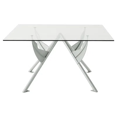 Pre-owned Philippe Starck Square Table Baleri Italia President M Design  - Aluminium In Gray