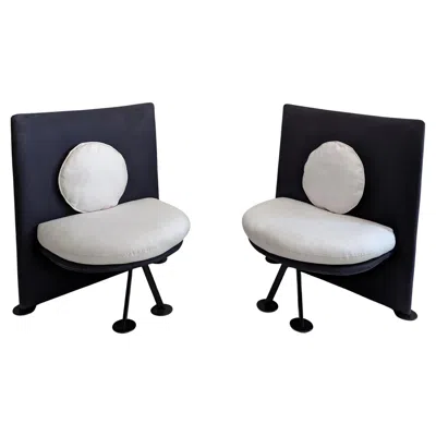 Pre-owned Philippe Starck Unusual Postmodern Lounge Chairs, Starck Miss Wirt Style, 1980s. Two Available In Black