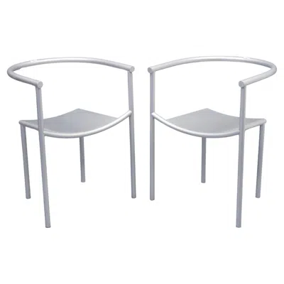 Pre-owned Philippe Starck Vintage Pair Of Von Vogelsang Chairs By Starck For Driade In Gray