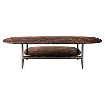 Pre-owned Philippe Starck Volage Ex-s Coffee Table In Marble And Aluminium Base By  In Black