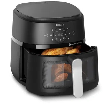 Philips 2000 Series 6.5 Qt Air Fryer In Black With Silver Handle