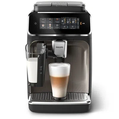 Philips 3300 Automatic Espresso And Coffee Machine With Lattego Milk Frother In Chrome;black