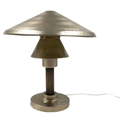 Pre-owned Philips Art Deco Table Lamp,  Milano Italy Circa 1930s In Transparent