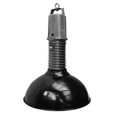 Pre-owned Philips Black Enamel Dutch Design Vintage Industrial Cast Aluminum Pendant Lights