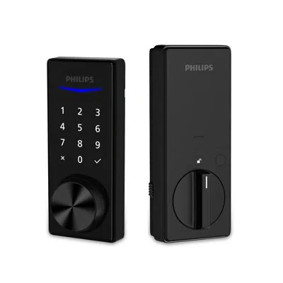 Philips Electronic Deadbolt Door Lock With Multiple Access Methods In Black