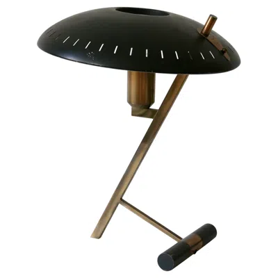 Pre-owned Philips Elegant Mid-century "decora" Or Z Table Lamp By Louis Kalff For  1950s In Black