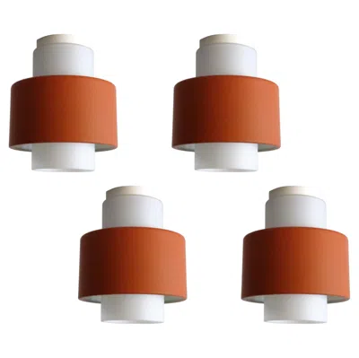 Pre-owned Philips Geometric Flush Mount Lights By , 1960 In Brown