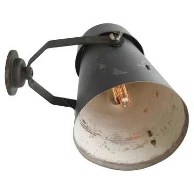 Pre-owned Philips Gray Metal Vintage Industrial Cast Iron Sconces Wall Lights