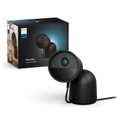 Philips Hue Secure Wired Security Camera With Desktop Stand In Black