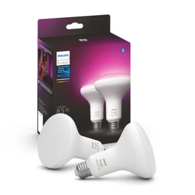 Philips Hue White Color Ambiance Br30 E26 Smart Light Bulbs 2-pack