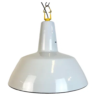 Pre-owned Philips Industrial Grey Enamel Factory Pendant Lamp From , 1960s In Gray