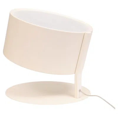 Pre-owned Philips Lirio Round Metal Table Lamp With Frosted Glass, Post-modern In Sand