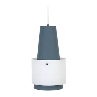 Pre-owned Philips Louis Kalff "nt28 E/00" Pendant Light For  In Blue-grey, 1960s In Transparent