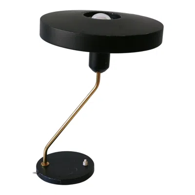 Pre-owned Philips Mid-century Romeo Table Lamp Or Desk Light By Louis Kalff For  1950s In Black