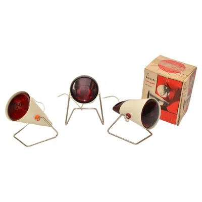 Pre-owned Philips One Of 3  Vintage Infrared Heat Lamp Charlotte Perriand Hp 3603 Infraphil In Sand