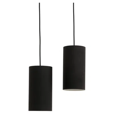 Pre-owned Philips Set Of 2 Hanging Lamps Model Nt 48 Design By Argenta, 1960 In Black