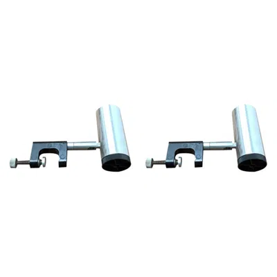 Pre-owned Philips Set Of 2 Vintage Space Age Minimalist Clamp Table Or Shelf Lamps From  In Blue