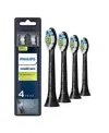 Philips Sonicare Diamondclean Brush Head 4 Pack In Black