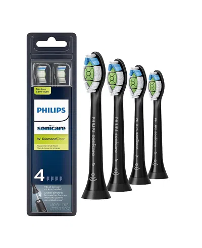 Philips Sonicare Diamondclean Brush Head 4 Pack In Black